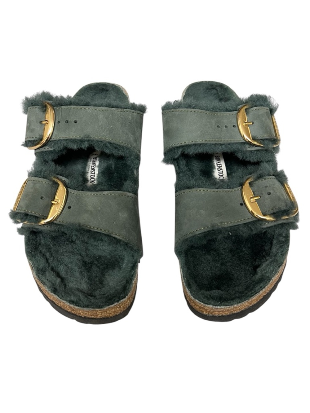 Birkenstock Arizona Big Buckle Leather Shearling Thyme color size 40/9-9.5